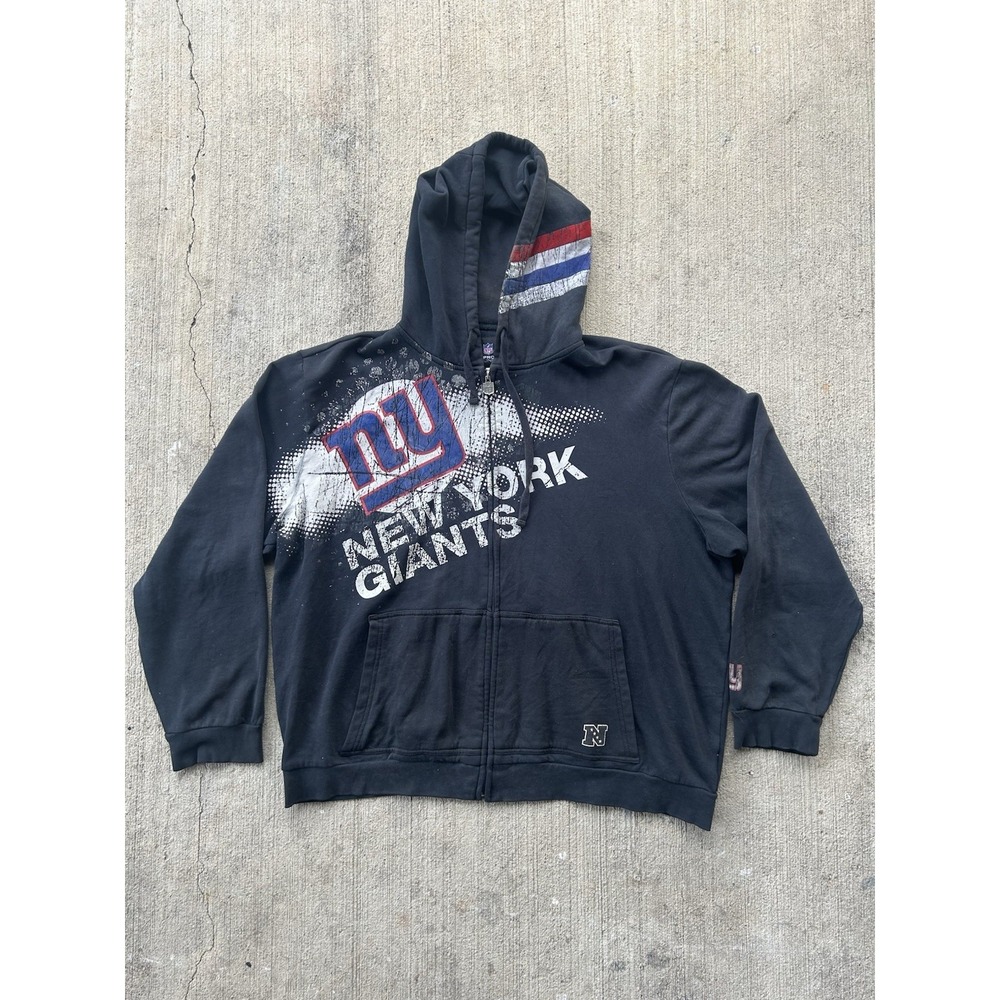 Vintage NFL Pro Line New York Giants Full Zip Hoodie Mens 3XL  All Over Print‎